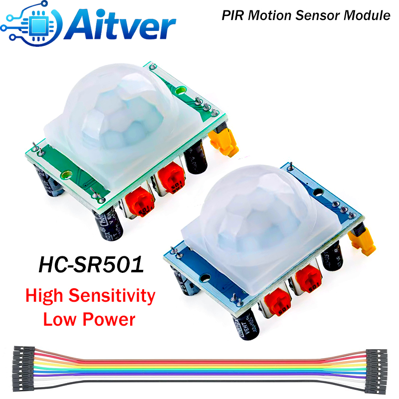 Motion Sensor Pir Wired - HC-SR501 PIR وحدة استشعار الحركة مع