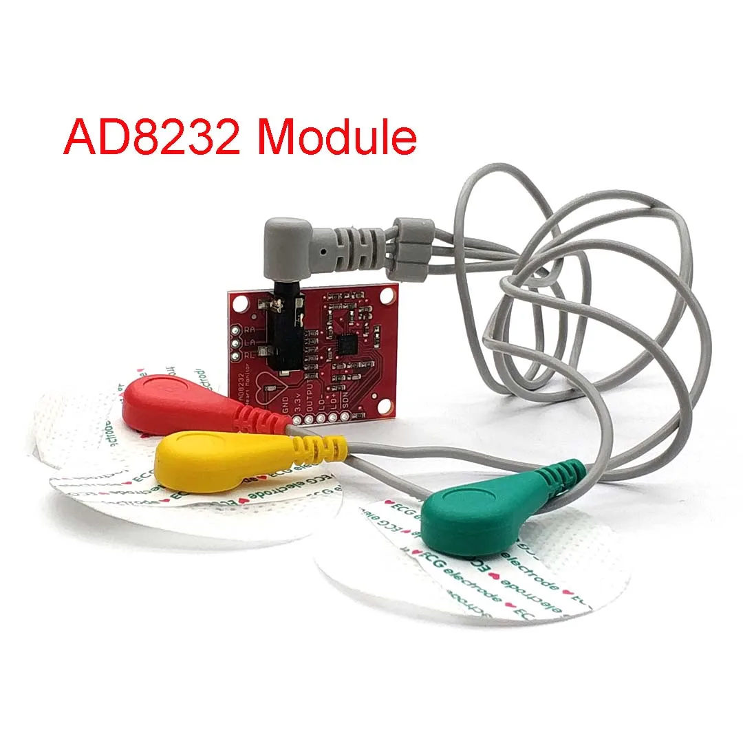 Home Automation Arduino - وحدة تخطيط القلب AD8232 Ecg قياس