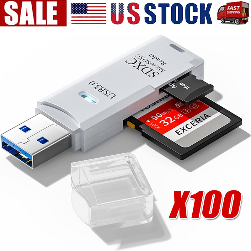 Home Assistant Sd - قارئ بطاقات SD بمنفذ USB3.0 للكمبيوتر،